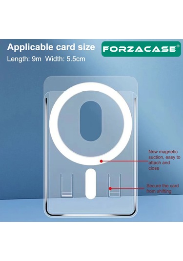 Magsafe Özellikli Manyetik Şeffaf Cüzdan Kartlık - Fc1091
