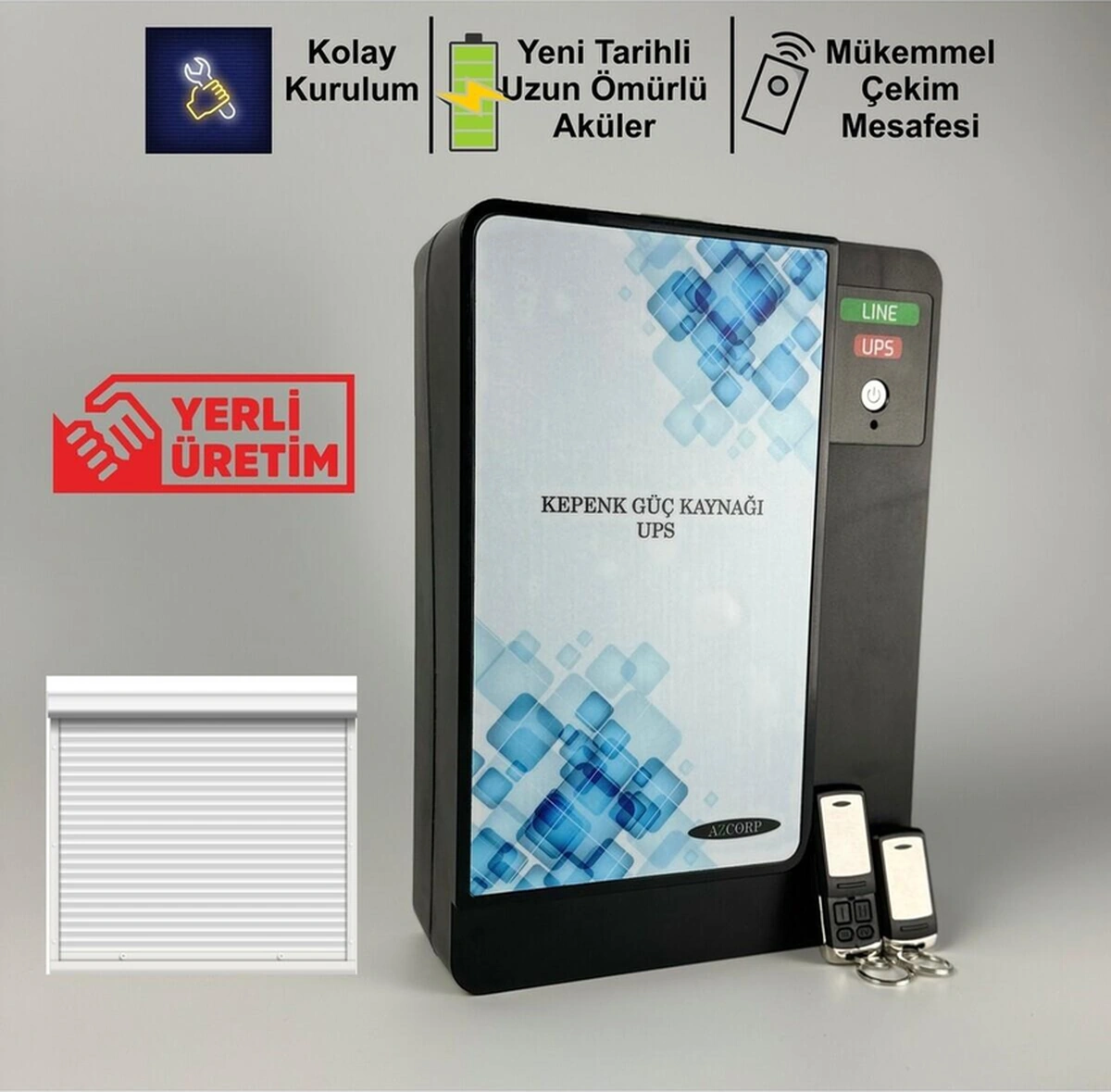 Kepenk Güç Kaynağı Ups 1000watt Tek Kepenk Ve 2 Kumandalı-116249