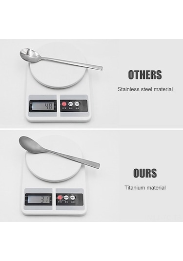 Tongxida Titanyum Ütülenmiş Üçlü Set: Kaşık, Çatal, Çubuk - Ultra Hafif, Anti Kayma, Yiyecek Açısını Korur - Kamp, Yürüyüş, Se Çok Renkli