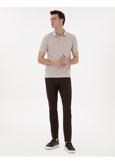 Pierre Cardin Erkek Taş Tişört Basic 50302561-vr049 Taş