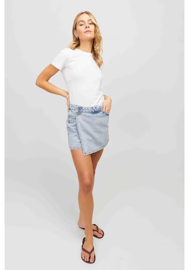 Jjxx Jxgreta Hw Denım Skort Dn Mavi Kadın Şort Mavi