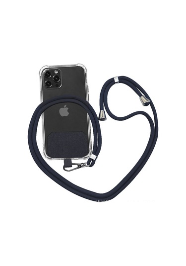 Hfambition Ev Kullanıma Uygun Yüksek Kaliteli Dayanıklı Kolye Askılı Telefon Tutucu - Koyu Gri Sabit Kumaş + Koyu Gri Yumuşak İp Telefon Kılıfı Yok Çok Renkli