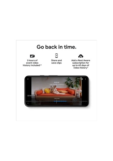 Google İç Mekan Nest Güvenlik Kamerası 1080p 2. Nesil Sis