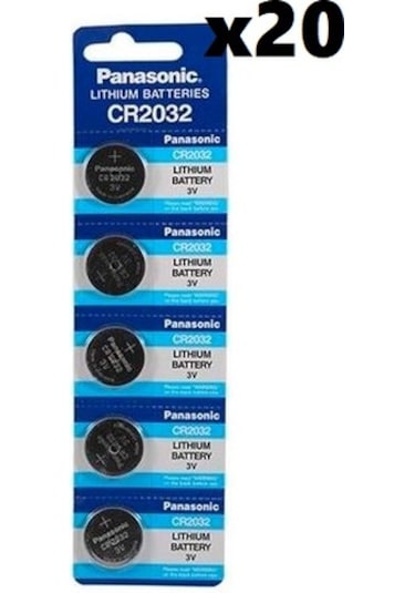 Panasonic CR2032 3V Lityum Blister Düğme Pil 5 x 20'li