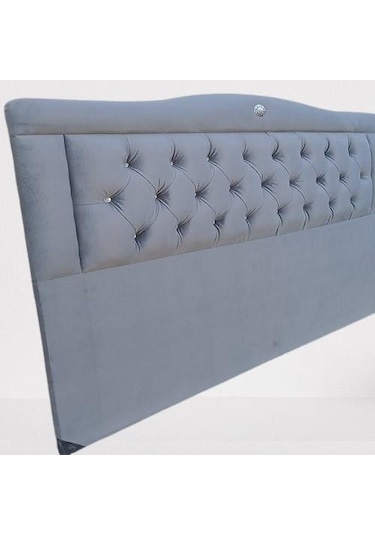 Dk Tay Tüyü Kumaş Dolgun Kapitone Çift Kişilik Başlık 140 CM Antrasit