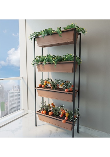 Sandra Siyah Metal Balkon Saksılık & Çiçeklik Diğer