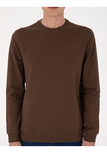 Pierre Cardin Erkek Kahverengi Sweatshirt 50314054-vr029 Kahverengi
