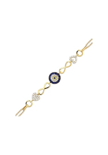 Altın Sepeti Kalpli Nazar Altın Bileklik As126Bl Sarı Altın