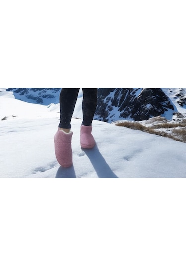 Ortopedik Yumuşacık Kışlık Hafif Taban Ev Botu Ve Pandufu PEMBE