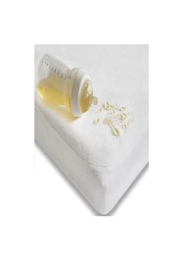 Bebesi Micro Fitted Full Kenarlı Su Sıvı Geçirmez Alez Çocuk Bebek 5 Ölçü Beyaz