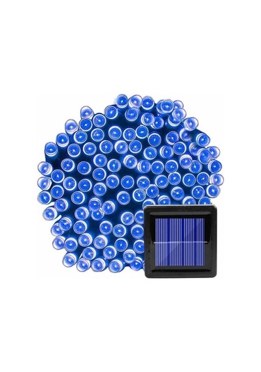Soulader 200 Led Dış Mekan Dekoratif Aydınlatma Su Geçirmez Solar Çatı Bahçe Parti Ağaç Süs Işıkları Mavi