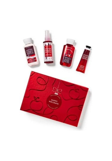 Bath & Body Works Winter Candy Apple Cilt Bakım Seti