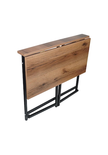Katlanır Çalışma Masası 50X80 Cm Bilgisayar Mutfak Katlanır Masa Ceviz
