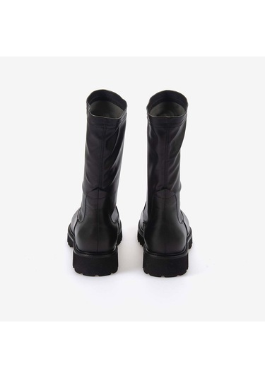 Kemal Tanca Hakiki Deri Kadın Bot 7003 Siyah