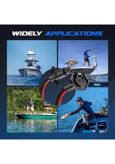 Cordial 8 Numara Tel Trolling Motor Soketi 12v 24v 10awg 2 Tel Minn Kota Bot Erkek Kadın Trolling Motor Hızlı Bağlantı 1 Çift Uyumlu Pil Olmadan