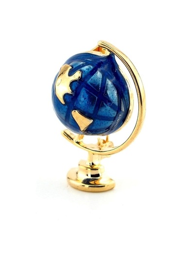 Solfera Yer Küre Dünya Gezegen Mavi Atlas Harita Yaka İğnesi Broş Rz188