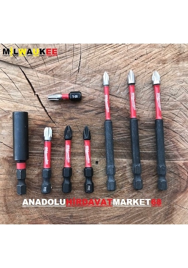 Milwaukee Yıldız Bits Uç Uzatma Seti Yıldız Sıkma Uç Cobalt Set 8