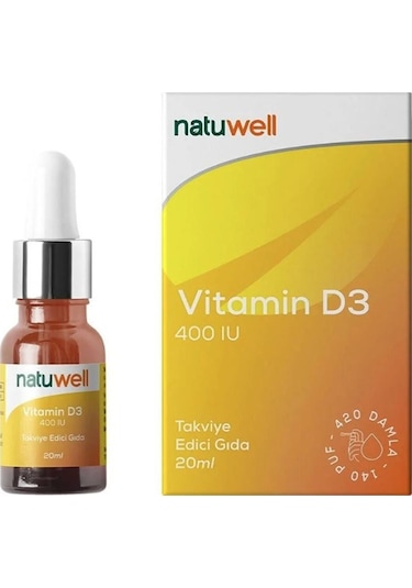 Natuwell D3 400 IU Sprey Vitamin 20 ML