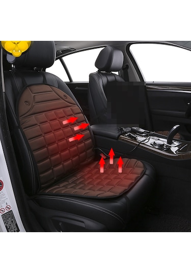 12 V Isıtmalı Araba Koltuğu Minderi Kapak Koltuk Isıtıcı Kış Araba Minderi Araba Sürücüsü Isıtmalı Koltuk Minderi Kahverengi
