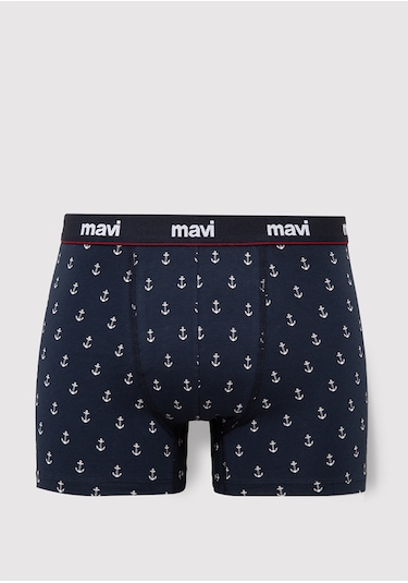 Mavi - Baskılı Lacivert Boxer 0910735-30717