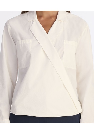 Yargıcı Regular Kırlangıç Yaka Uzun Kol Bluz 25kkbl6008x 002 Beyaz