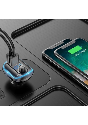 Novahub Bluetooth Fm Verici İle Araba Mp3 Çalar, Hızlı Şarj, Tf & Usb Desteği, Solüsyonlu Ses, Otomatik Kapanma