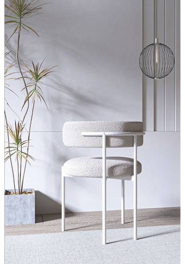 Avvio Veyron Teddy Sandalye 80x140 Yemek Masası Mutfak Masası 6 Sandalyeli Masa Sandalye Takım Beyaz