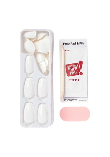 İmpress Color Kendinden Yapışkanlı Takma Tırnak Uzun Beyaz