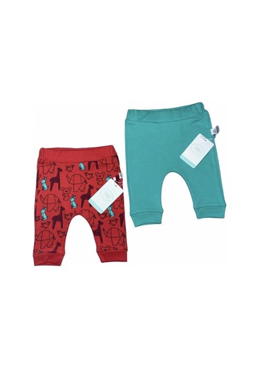 Unisex Bebek Kırmızı Origami Alt İkili Kırmızı