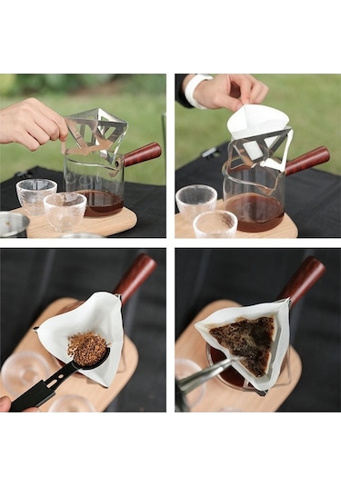 Fastbuy Kampanyalı Katlanır Paslanmaz Çelik Seyahat Kahve Filtresi - Hafif Taşınabilir Gümüş Renkli Gümüş