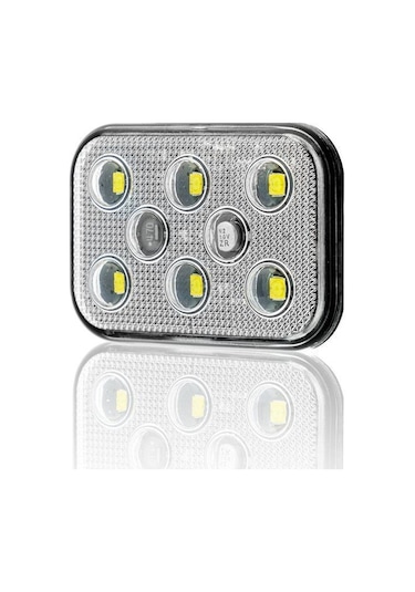 Sanel 12v Universal Kare 6 Led Dış Makan Uyumlu Beyaz Sbd12w6
