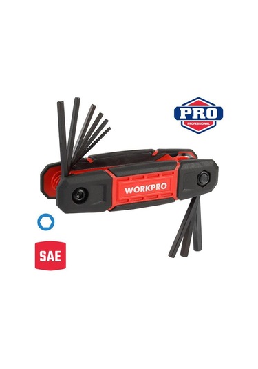 Workpro Wp222029 9 Parça Cr-v İnç Çakı Tipi Profesyonel Allen Anahtar Takımı