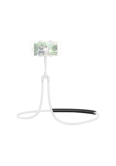 Yaozixa Beyaz Boyunluk Telefon Tutucu - 78cm Esnek Kollü, 3.5-6" Telefon Uyumlu, Vlog/selfie/video Konuşma İçin Masaüstü/boyun/bel Uygulamalı