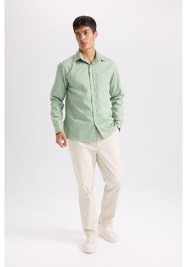 DeFacto Regular Fit Normal Kesim Yazlık Düz Paça Chino Kanvas Pantolon D7349AX25SPBG779