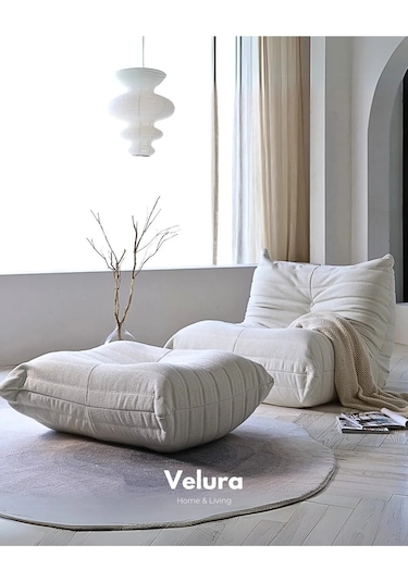 Muvva Berjer & Puflu Pofuduk Relax Koltuk & Armut Tekli Koltuk - Turuncu Turuncu-puflu