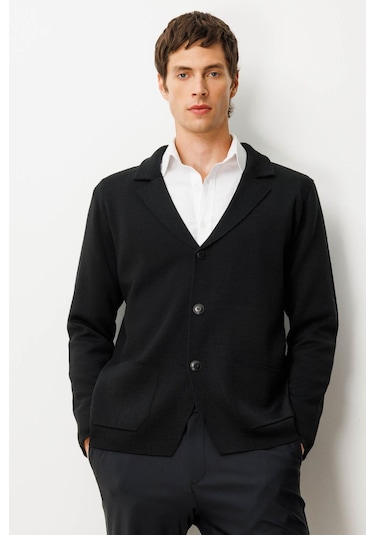 Erkek Cepli Blazer Ceket Siyah Siyah