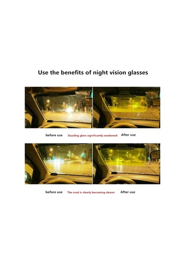 Sones Sarı Lensli Parlama Önleyici Gece Görüşlü Gözlük Erkek/kadın Sürücü Güvenlik Güneş Gözlüğü