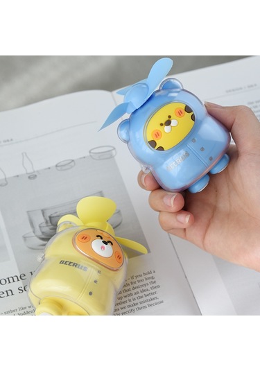 Aurora Karikatür Sevimli El Tipi Mini Fan Usb Şarjocuk Taşını Bilir Fan Pembe Kapibara