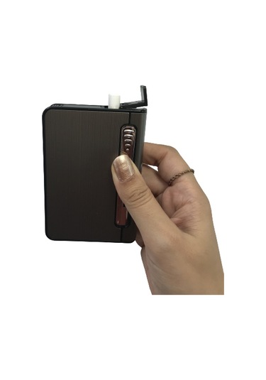 Çakmak Tabaka Kısa Sigara Çıkaran Çakmaklı Tabaka