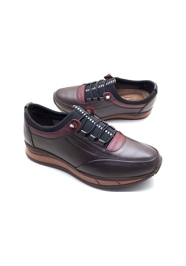 Derilax Hakiki Deri Tam Ortopedik Erkek Ayakkabı-Kahve Kahverengi