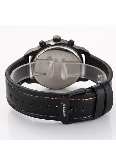 Curren M8217 Quartz Kol Saati-orjinal Kutusunda Siyah Siyah