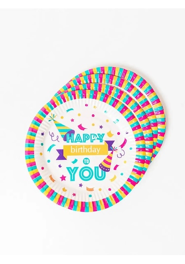 Fiolento Tek Kullanımlık Kağıt Tabaklar, Doğum Günü İçin Servis Takımı 163252113 Diğer