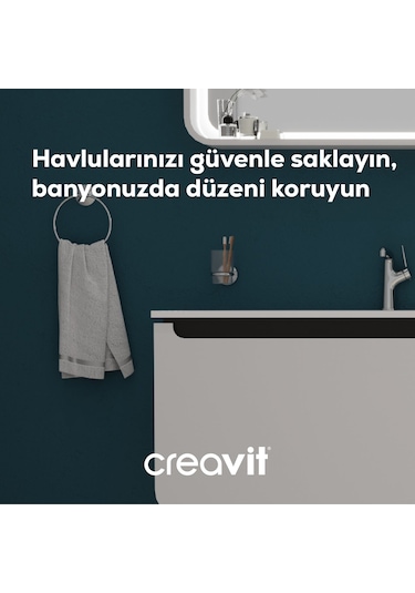 Creavit DR27005 Drop Yuvarlak Havluluk Krom