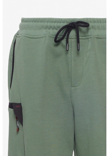 Regular Fit Normal Kesim Normal Bel Yeşil Sweat Şort W241469300 Yeşil