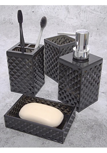 Masteriska Banyo Aksesuarları Seti 377469254 Siyah