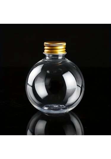 Willowhaven 25 Adet Şeffaf Plastik Kapaklı Alüminyum Şişe 150ml Parti İçecek Konteyneri