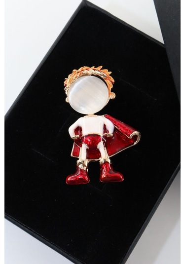 Süpermen Broş. Yaka İğnesi Süpermen Broş. Taşlı Tasarım Süpermen Broş. Erkek Broş. Broş. Çok Renkli