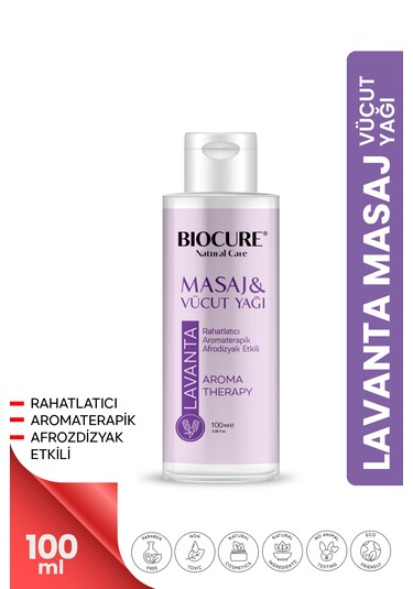 Biocure Elma + Lavanta + Vanilya + Yasmin Özlü Masaj ve Vücut Bakım Yağı 4 x 100 ML