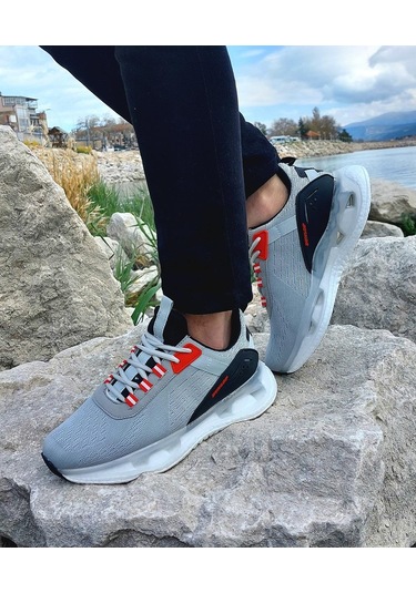 Dunlop 2240 Gri Renk Air Taban Fuspetli Erkek Spor Ayakkabı AYKSAYAK-000520