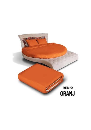 Sofaroom Yuvarlak Nevresim Takımı Oranj